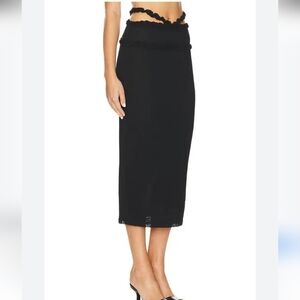 Camila Coelho sexy Black Skirt with open waist detail Size L new with tags